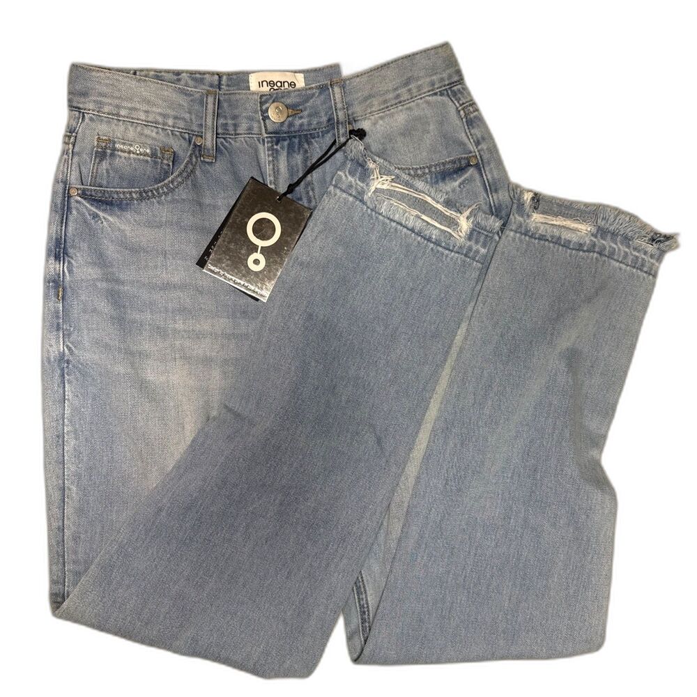 Insane Gene NWT Chic Distressed Stylish Zip Jeans Size 5/26